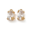 Brass Micro Pave Clear Cubic Zirconia Pendants KK-B172-11G-1