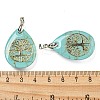 Synthetic Turquoise Teardrop Pendants G-Q175-01F-3