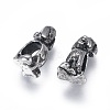 304 Stainless Steel Puppy European Beads STAS-I121-02AS-2