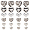 120Pcs 6 Styles Tibetan Style Alloy Beads TIBE-SP0001-22B-5