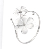 Flower Alloy Arm Cuff Bangles for Girl Women AJEW-A063-01A-P-4