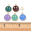 24Pcs 6 Colors Alloy Enamel Charms ENAM-FP0001-65-4