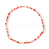 Minimalist Plastic & Brass Beads Stretch Bracelets for Women MY0437-2-1