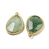 Natural Green Strawberry Quartz Faceted Pendants G-M431-14G-04-2