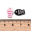 Fish Spray Painted Alloy Enamel Beads FIND-C075-04-3