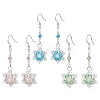 Glass Seed Beaded Dangle Earrings EJEW-MZ00171-1