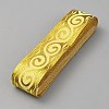 Ethnic Style Polyester Jacquard Flower Ribbon OCOR-WH0070-111B-2