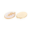 Brass Birth Floral Pendants KK-S364-294-2