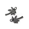 Brass Micro Pave Cubic Zirconia Pendants ZIRC-K070-38B-2