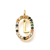 Brass Micro Pave Cubic Zirconia Pendants ZIRC-P123-01G-L02-1