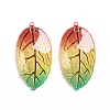 Rainbow Color Resin Pendants LS-RESI-WH0008-31F-2
