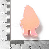 Electroplate Number Theme Resin Beads RESI-Q015-01E-3