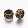 Rondelle Tibetan Style Alloy Beads LS-MLF10982Y-NF-1