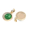 Natural Green Onyx Agate(Dyed & Heated) Pendants KK-U043-53G-02-2
