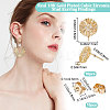 10Pcs Brass Micro Pave Cubic Zirconia Stud Earring Findings KK-BBC0005-24-2