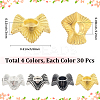 120Pcs 4 Colors Tibetan Style Alloy Beads FIND-SC0017-92A-2