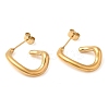 Iron Plating(IP) 304 Stainless Steel Irregular Trapezoid Stud Earings EJEW-M224-06G-1