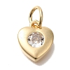 Brass Micro Pave Cubic Zirconia Pendants KK-Q001-13G-01-1