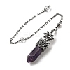 Natural Amethyst Faceted Bullet Pointed Dowsing Pendulums G-B149-14AS-05-1