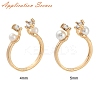 Brass Micro Clear Cubic Zirconia Cuff Finger Rings Setting KK-T056-51G-NF-4