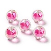 Two Tone UV Plating Rainbow Iridescent Acrylic Beads TACR-D010-03B-03-1