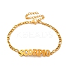 Constellation 202 Stainless Steel Figaro Chain Link Bracelets for Women Men LS-AJEW-U006-01L-1