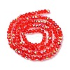 Electroplate Transparent Glass Beads Strands EGLA-A046-01A-01-2