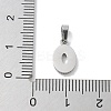 Ion Plating(IP) 304 Stainless Steel Micro Pave Cubic Zirconia Pendants STAS-Z107-06P-05-3