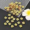 Brass Rhinestone Spacer Beads RB-A013-8x8-G-5