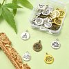 30Pcs 5 Styles Tibetan Style Alloy Pendants FIND-YW0003-34-5