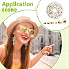 72Pcs 6 Styles Floral Printed Porcelain Beads PORC-PH0001-44-5