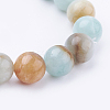 Natural Flower Amazonite Beaded Stretch Bracelets BJEW-JB03471-02-2