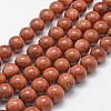 Synthetic Goldstone Beads Strands G-P335-15-12mm-1