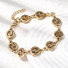 12 Constellations 304 Stainless Steel Link Chain Bracelets BJEW-I239-01G-05-3