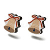 Christmas Printed Wood Stud Earrings for Women EJEW-U025-01E-2