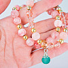 200Pcs 10 Color Transparent Frosted Glass Charms PALLOY-GO00001-5