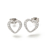 304 Stainless Steel Micro Pave Clear Cubic Zirconia Stud Earrings EJEW-H018-02P-03-1