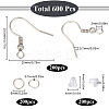 200Pcs 316 Surgical Stainless Steel Earring Hooks DIY-SC0024-18-2