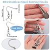 50Pcs 304 Stainless Steel Earring Hooks STAS-SC0008-30-2