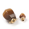 Faceted Natural Tiger Eye Pendants G-H252-B01-3