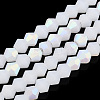 Imitation Jade Bicone Frosted Glass Bead Strands LS-GLAA-F029-JM4mm-A06-1