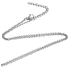 304 Stainless Steel Cable Chain Necklace STAS-T040-PJ206-55-1