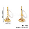 Fan-shaped Brass Rhinestone Hoop Earrings SE3801-2-1