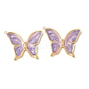 304 Stainless Steel Enamel Pendants STAS-V015-61A-G-1