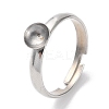 Tarnish Resistant Adjustable 304 Stainless Steel Finger Ring STAS-K255-16P-A-1