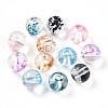 Baking Paint Transparent Glass Beads DGLA-R053-8mm-M-2