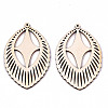 Undyed Natural Hollow Wooden Big Pendants LS-X-WOOD-N007-083-2