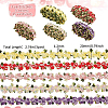 15 Yards 5 Colors Polyester Flower Lace Trim OCOR-PH0002-80-2