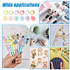 30Pcs Baking Paint Zinc Alloy Knitting Stitch Marker Rings DIY-NB0009-64-6
