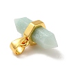 Natural Amazonite Pointed Pendants G-P481-01G-09-3